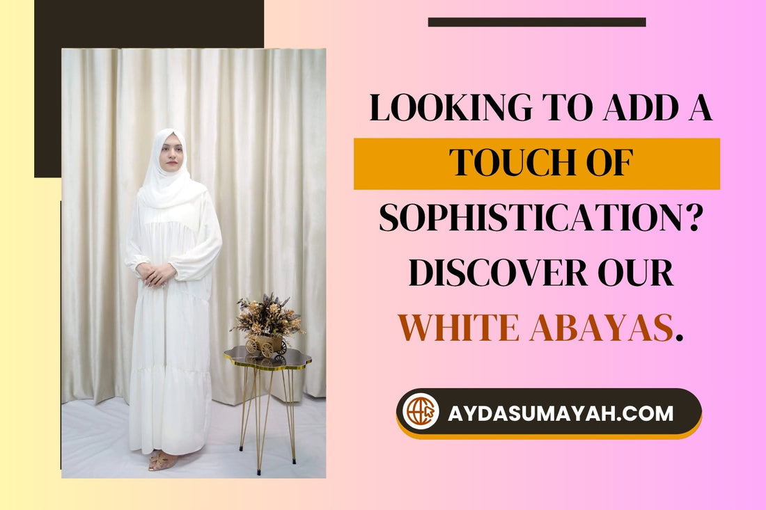 Ready to elevate your style with our graceful white abaya?