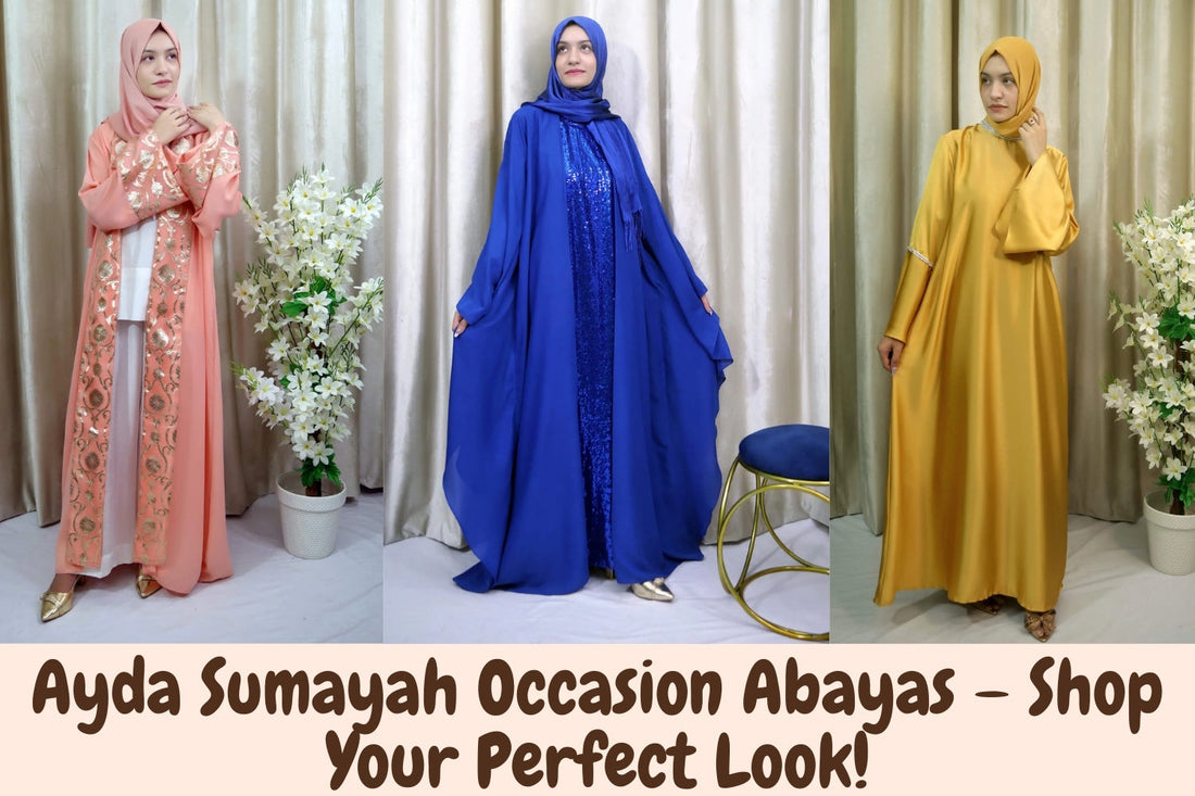 Woman in elegant occasion abaya for UK events – Ayda Sumayah.