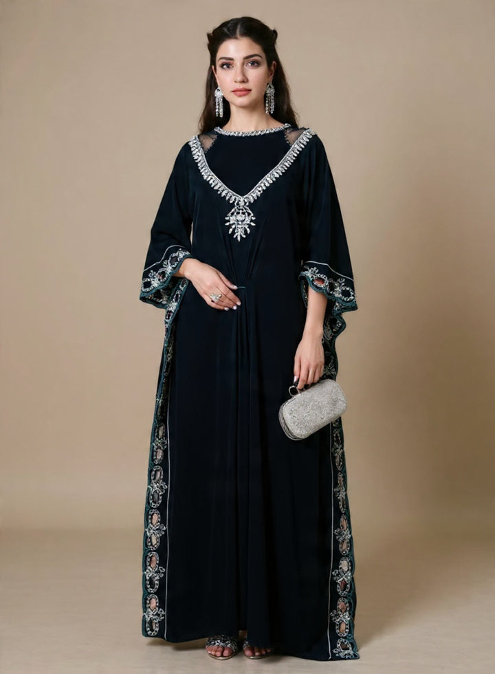 Luxury Embellished Kaftan Dress for UK Women