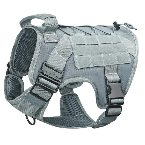 Durable Dog Vest Harness military Dog Vests for Large Dogs Dog Walking Vest - Silver Dog Vest