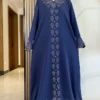 New 2024 Dubai Diamond Muslim Modest Dress for Women Elegant Arabic Femme Hijab Abaya 2024 Islamic Long Sleeve Turkey Clothing 3