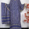 New Dubai Muslim Sets Cotton Dress Fashion Women Loose Maxi Kaftan Stripe Print Femme African islamic Clothing For Women Abaya 1