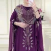 Chiffon Boubou Muslim Fashion Abaya 2 PCS Set Dubai Turkey Maxi Dress Musulman Ensembles Caftan Marocain Islamic Clothing 3