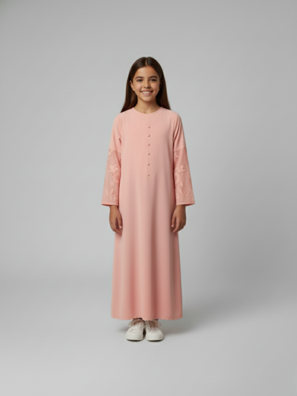 Floral Pink Abaya for Children in the UK | Modest Fashion for Girls