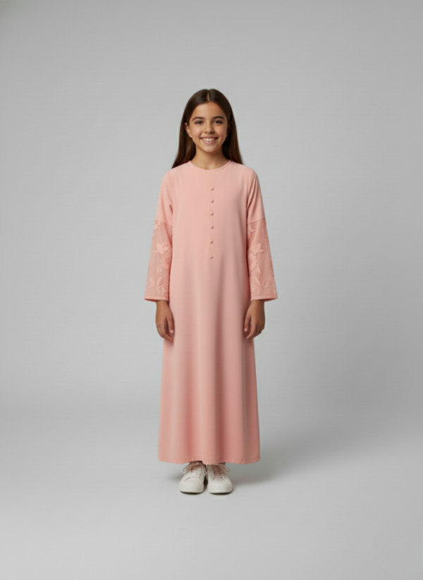 Floral Pink Abaya for Children in the UK | Modest Fashion for Girls