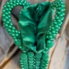 AydaSumayahEmeraldGreenPearlBeadedTopHandleBagwithSatinLining_2 Luxury Emerald Green Pearl Beaded Top Handle Handbag