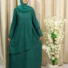 Emerald_Green_Full-Length_Abaya_Dress_-_Abaya_Dress_in_UK Amina - Green Maxi Dress – Stylish Layered Abaya for Modest Wear UK