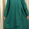 Emerald_Green_Full-Length_Abaya_Dress_-_Double_Layered_Style_Abaya_in_UK Amina - Green Maxi Dress – Stylish Layered Abaya for Modest Wear UK