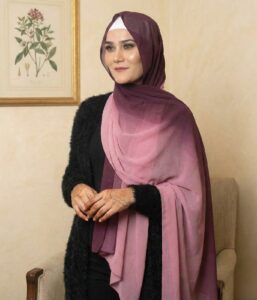 Luxury Purple Chiffon Hijab for Daily & Work Wear