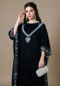 Luxury Embellished Kaftan Dress for UK Women
