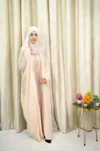 Nahiah - Luxury Butterfly Abaya with Sequin Inner & Matching Hijab