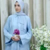 Shehnaz - Light Blue Button-Down Abaya with Pockets – Everyday Elegance