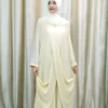 Mai - Off White Georgette Abaya – Stylish Modest Wear for UK Women