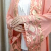 Sumayah Abaya - Peach Pink Open Abaya – Elegant Modest Wear in UK