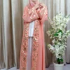 Sumayah Abaya - Peach Pink Open Abaya – Elegant Modest Wear in UK