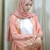 Sumayah Abaya - Peach Pink Open Abaya – Elegant Modest Wear in UK