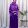 Sania - Luxury Satin Maxi Dress in Purple for UK Women