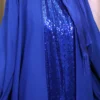 Nahiah - Royal Blue Sequin Abaya Set – Luxury Modest Wear for UK Women
